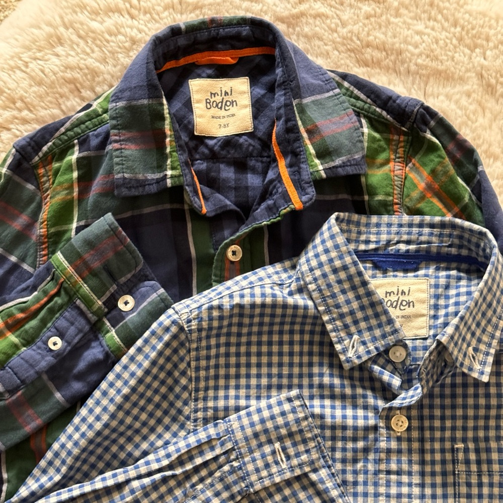 Mini Boden shirts for boys (total 2)